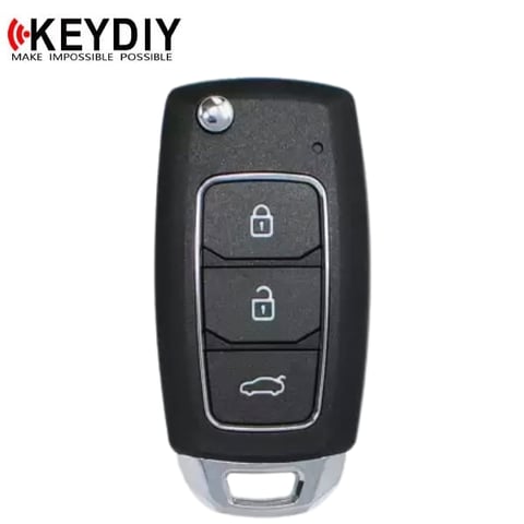 KEYDIY – Hyundai Style / 3-Button Universal Flip Key w/ Integrated Chip (KD-NB28)