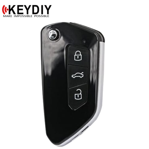 KEYDIY – Volkswagen Style / 3-Button Universal Flip Key w/ Integrated Chip (KD-NB33)