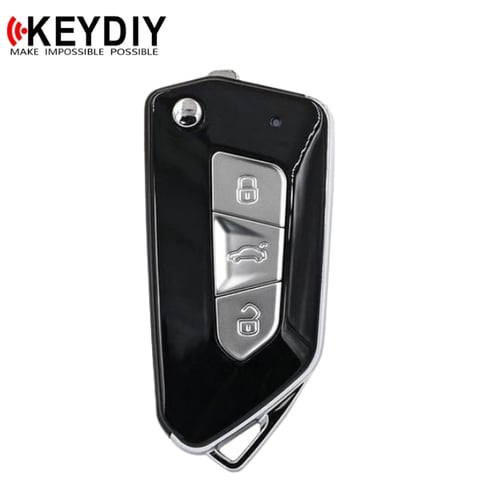 KEYDIY – Volkswagen Style / 3-Button Universal Flip Key w/ Integrated Chip (KD-NB34)