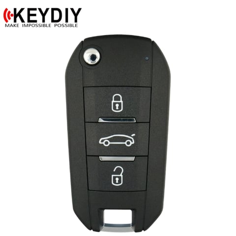 KEYDIY – Peugeot / Citroen Style / 3-Button Universal Flip Key w/ Integrated Chip (KD-NB47-3)