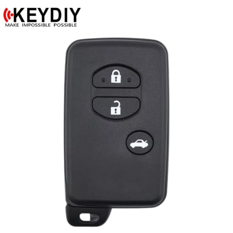 KEYDIY – Toyota Style / 3-Button Universal Smart Remote Key w/ Black Shell (KD-TDB03-3)