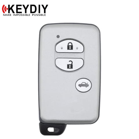 KEYDIY – Toyota Style / 3-Button Universal Smart Remote Key w/ Silver Shell (KD-TDB03-3)