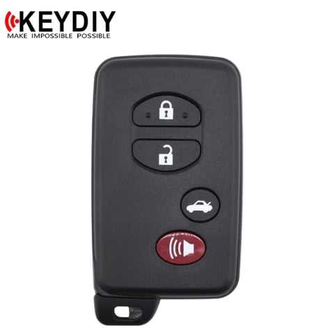 KEYDIY – Toyota Style / 4-Button Universal Smart Remote Key w/ Black Shell (KD-TDB03-4)
