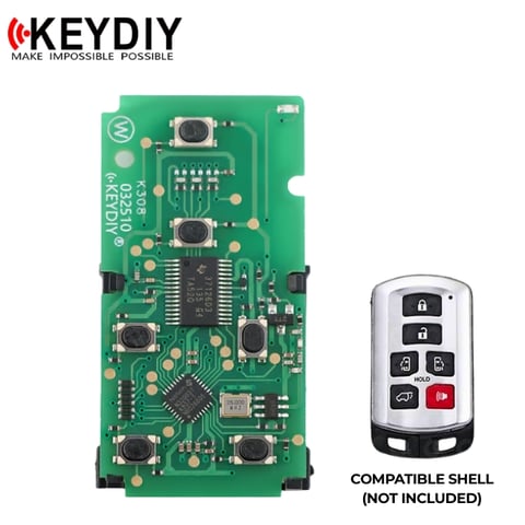 KEYDIY – Toyota Style / 6-Button Universal Smart Remote PCB Board (KD-TDB07-6)