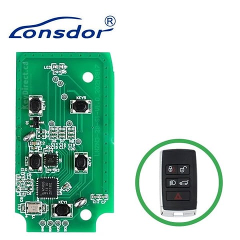 Lonsdor – 2018-2022 Jaguar Land Rover PCB- Adjustable Frequency – Can be Modified RKE and PKE Functions / Smart Key for Lonsdor K518 & K18 PRO & KH100+