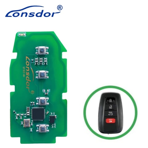 Lonsdor – LT32-01 – Toyota / Lexus 4-Button Smart Key PCB – 4A-B6 – Adjustable Frequency