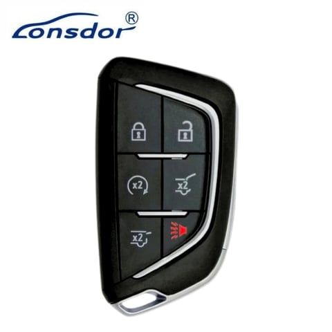 Lonsdor – CD30-13 Cadillac Style – 6-Button Universal Smart Key – ID46+ID49+1D4A – Adjustable Frequency (Aftermarket)