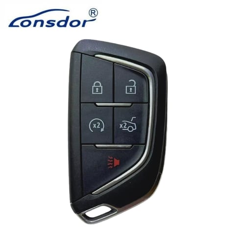 Lonsdor – CD30-14 Cadillac Style – 5-Button Universal Smart Key – ID46+ID49+1D4A – Adjustable Frequency (Aftermarket)