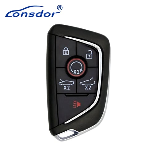 Lonsdor – CD30-15 Cadillac Style – 6-Button Universal Smart Key – ID46+ID49+1D4A – Adjustable Frequency (Aftermarket)