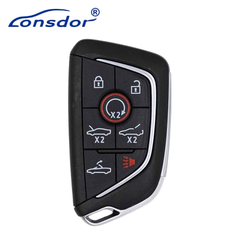 Lonsdor – CD30-16 Cadillac Style – 7-Button Universal Smart Key – ID46+ID49+1D4A – Adjustable Frequency (Aftermarket)