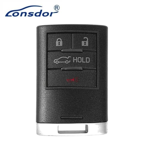 Lonsdor – CD30-29 Cadillac Style – 4-Button Universal Smart Key – ID46+ID49+1D4A – Adjustable Frequency (Aftermarket)