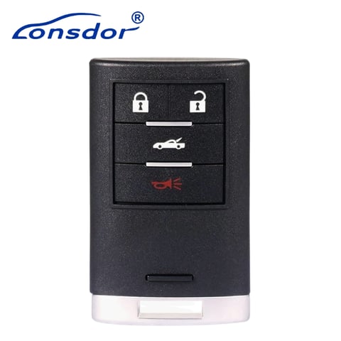 Lonsdor – CD30-2A Cadillac Style – 4-Button Universal Smart Key – ID46+ID49+1D4A – Adjustable Frequency (Aftermarket)