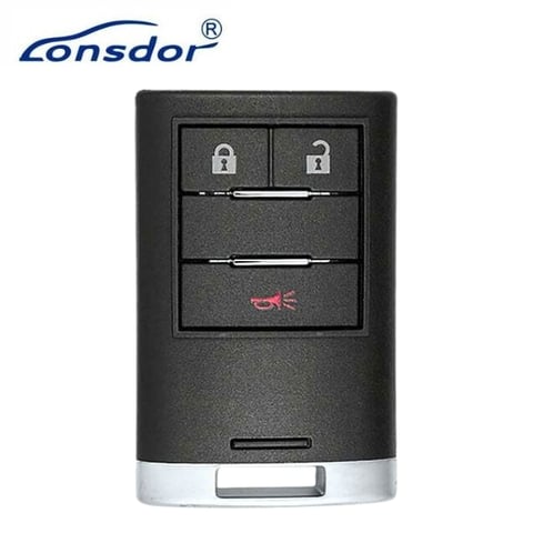 Lonsdor – CD30-2D Cadillac Style – 3-Button Universal Smart Key – ID46+ID49+1D4A – Adjustable Frequency (Aftermarket)
