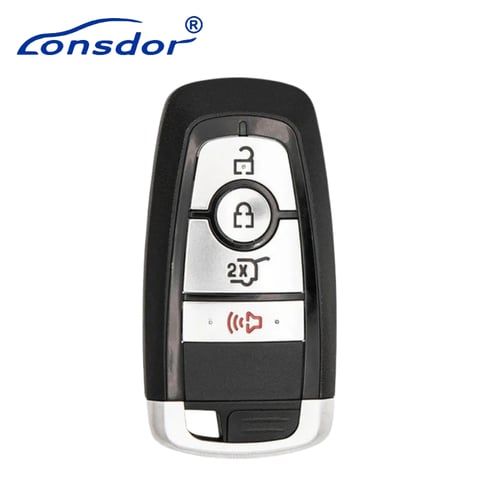 Lonsdor – FO30-06 Ford Style – 4-Button Universal Smart Key – ID46+ID47+ID4A – Adjustable Frequency (Aftermarket)