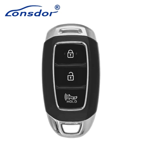 Lonsdor – HY30-03 Hyundai Style – 3-Button Universal Smart Key – ID46+ID47+ID4A+ID8A – Adjustable Frequency (Aftermarket)