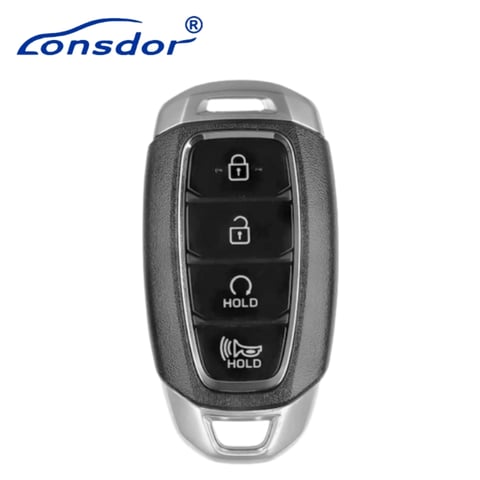 Lonsdor – HY30-04 Hyundai Style – 4-Button Universal Smart Key – ID46+ID47+ID4A+ID8A – Adjustable Frequency (Aftermarket)