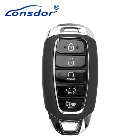 Lonsdor – HY30-05 Hyundai Style – 5-Button Universal Smart Key – ID46+ID47+ID4A+ID8A – Adjustable Frequency (Aftermarket)
