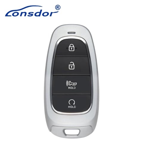 Lonsdor – HY30-51 Hyundai Style – 4-Button Universal Smart Key – ID46+ID47+ID4A+ID8A – Adjustable Frequency (Aftermarket)