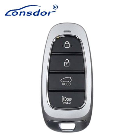 Lonsdor – HY30-53 Hyundai Style – 4-Button Universal Smart Key – ID46+ID47+ID4A+ID8A – Adjustable Frequency (Aftermarket)