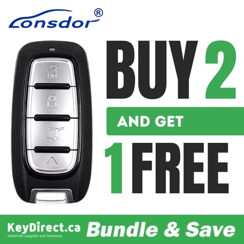 Buy 2 Get 1 FREE! Lonsdor – LK50-02 – Chrysler Style/ 4-Button Universal Smart Key