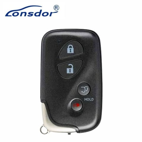 Lonsdor – LT20-01 – Lexus Style – 4-Button Universal Smart Key – 8A+4D – Adjustable Frequency / HYQ14AAB, HYQ14ACX (Aftermarket)