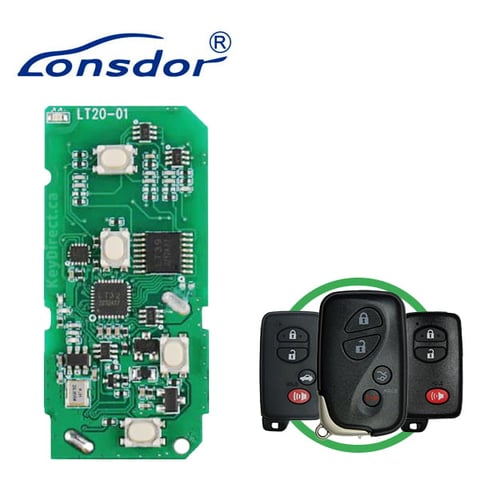 Lonsdor – LT20-01 – 4-Button Smart Key PCB – 8A+4D For Toyota & Lexus – Adjustable Frequency