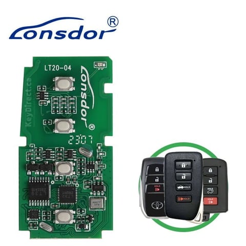 Lonsdor – LT20-04 – 4-Button Smart Key PCB – 8A+4D For Toyota & Lexus – Adjustable Frequency