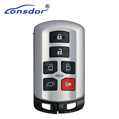 Lonsdor – LT20-05 – Toyota Sienna Style 6-Button Universal Smart Key – 8A+4D – Adjustable Frequency / HYQ14ADR (Aftermarket)