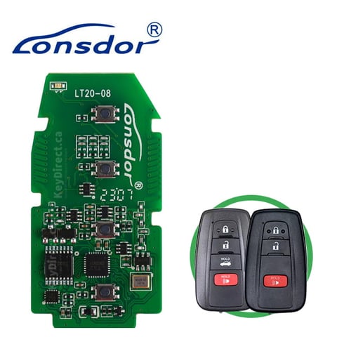 Lonsdor – LT20-08 – Toyota & Lexus 4-Button Smart Key PCB – 8A+4D – Adjustable Frequency