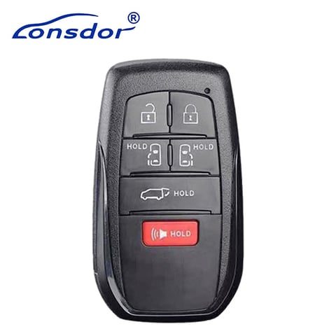 Lonsdor – LT20-10-6 – 2023-2024 Toyota Style 6-Button Universal Smart Key – 8A-BA – Adjustable Frequency / HYQ14FBX (Aftermarket)