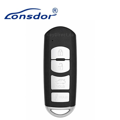Lonsdor – MZ30-23 Mazda Style – 4-Button Universal Smart Key – ID4D ID49 – Adjustable Frequency (Aftermarket)