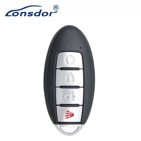 Lonsdor – NS30-02 Nissan Style – 4-Button Universal Smart Key – ID46+ID47+ID4A – Adjustable Frequency (Aftermarket)