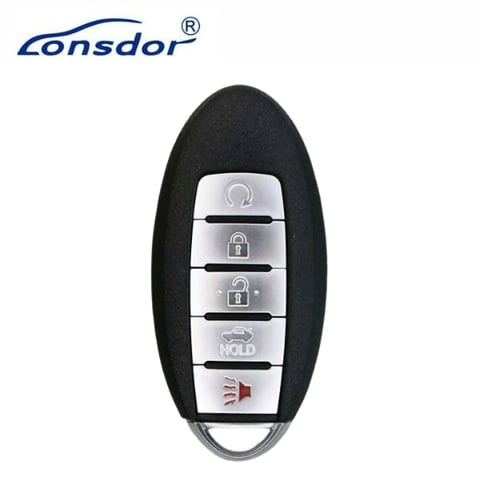 Lonsdor – NS30-03 Nissan Style – 5-Button Universal Smart Key – ID46+ID47+ID4A – Adjustable Frequency (Aftermarket)