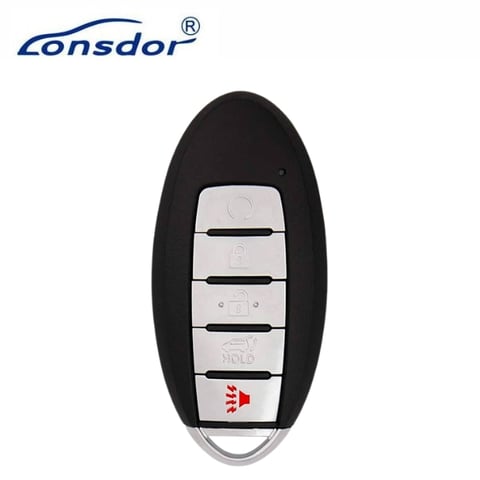 Lonsdor – NS30-04 Nissan Style – 5-Button Universal Smart Key – ID46+ID47+ID4A – Adjustable Frequency (Aftermarket)