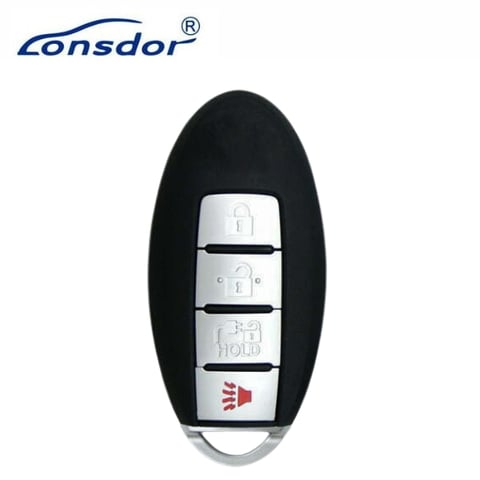 Lonsdor – NS30-05 Nissan Style – 4-Button Universal Smart Key – ID46+ID47+ID4A – Adjustable Frequency (Aftermarket)