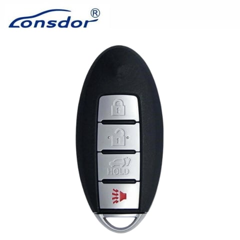 Lonsdor – NS30-07 Nissan Style – 4-Button Universal Smart Key – ID46+ID47+ID4A – Adjustable Frequency (Aftermarket)