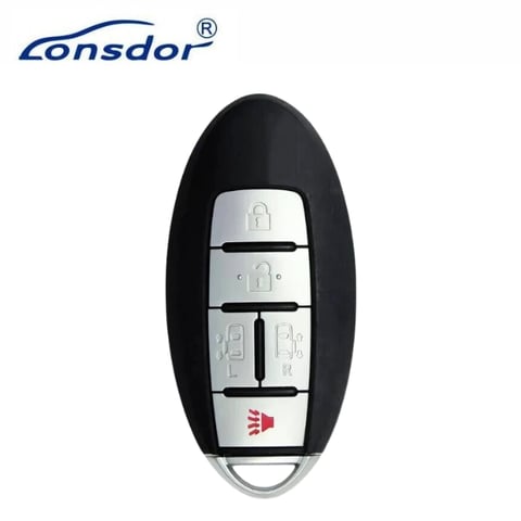 Lonsdor – NS30-09 Nissan Style – 5-Button Universal Smart Key – ID46+ID47+ID4A – Adjustable Frequency (Aftermarket)