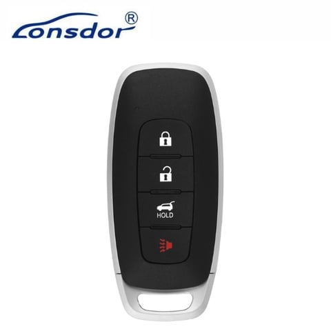 Lonsdor – NS30-12 Nissan Style – 4-Button Universal Smart Key – ID46+ID47+ID4A – Adjustable Frequency (Aftermarket)