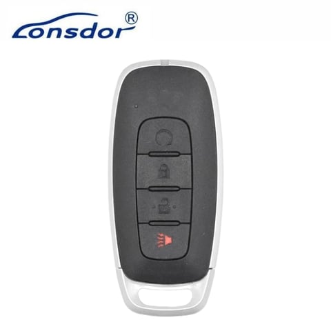 Lonsdor – NS30-14 Nissan Style – 4-Button Universal Smart Key – ID46+ID47+ID4A – Adjustable Frequency (Aftermarket)