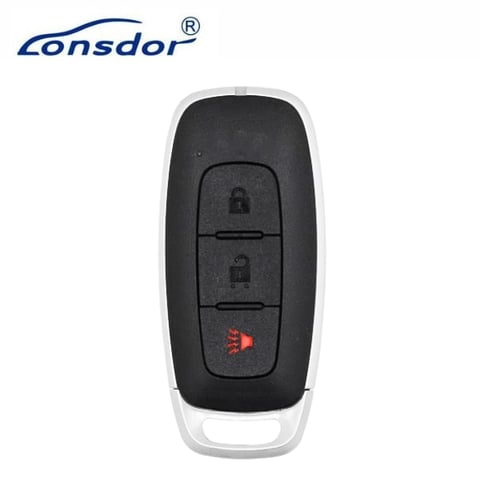 Lonsdor – NS30-17 Nissan Style – 3-Button Universal Smart Key – ID46+ID47+ID4A – Adjustable Frequency (Aftermarket)