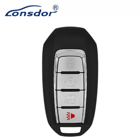 Lonsdor – NS30-21 Nissan Style – 4-Button Universal Smart Key – ID46+ID47+ID4A – Adjustable Frequency (Aftermarket)