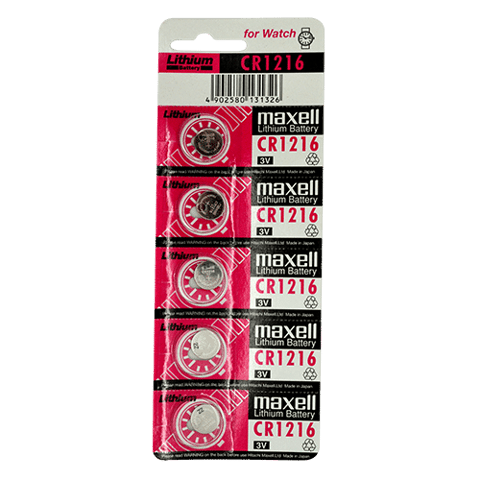 5-PACK of CR1216 3-Volt Lithium Batteries