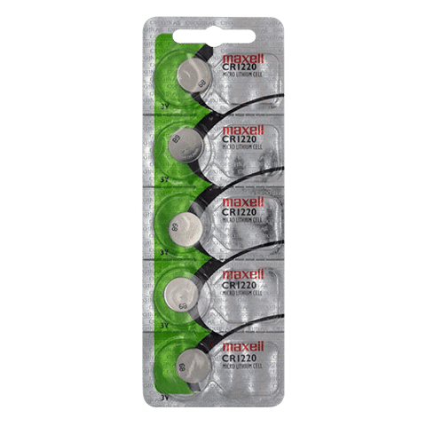 5-PACK of CR1220 3-Volt Lithium Batteries