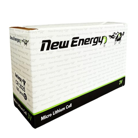 New Energy – 100 Batteries of CR2025 3-Volt Lithium Batteries (20-Packs)