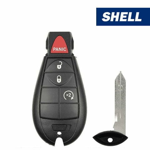 2008-2019 Chrysler Dodge Jeep VW / 4-Button Fobik Key SHELL for IYZ-C01C (Aftermarket)