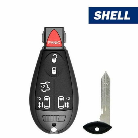 2008-2019 Chrysler Dodge Jeep VW / 6-Button Fobik Key Shell for IYZ-C01C (Aftermarket)