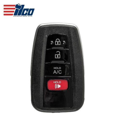 ILCO Look-Alike™ 2017-2020 Toyota / 4-Button Smart Key w/ Smart Entry / PN: 89904-47460 / FCC ID: HYQ14FBE (PRX-TOY-4B15)