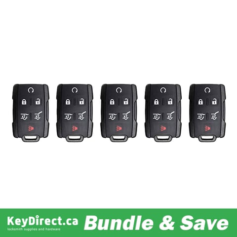 Pack of 5 / 2015-2019 GM / 6-Button Keyless Entry Remote / PN: 13577766 / M3N32337100 (Aftermarket)