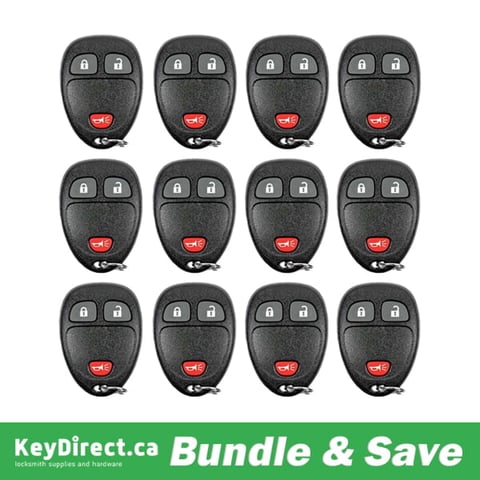 Dozen Pack / 2005-2011 GM / 3-Button Keyless Entry Remote / KOBGT04A (Aftermarket)
