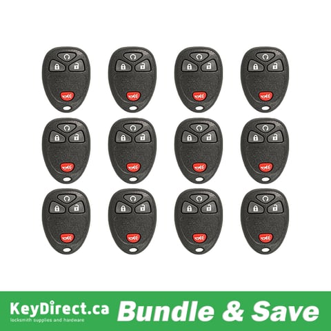 Dozen Pack / 2007-2017 GM / 4-Button Keyless Entry Remote / OUC60270 (Aftermarket)